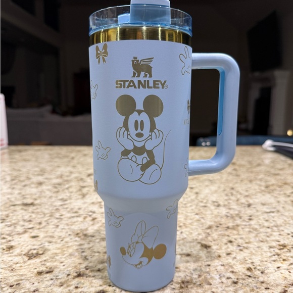 Stanley Light Blue Tumbler with Mickey Mouse Custom Design - Picture 1 of 3